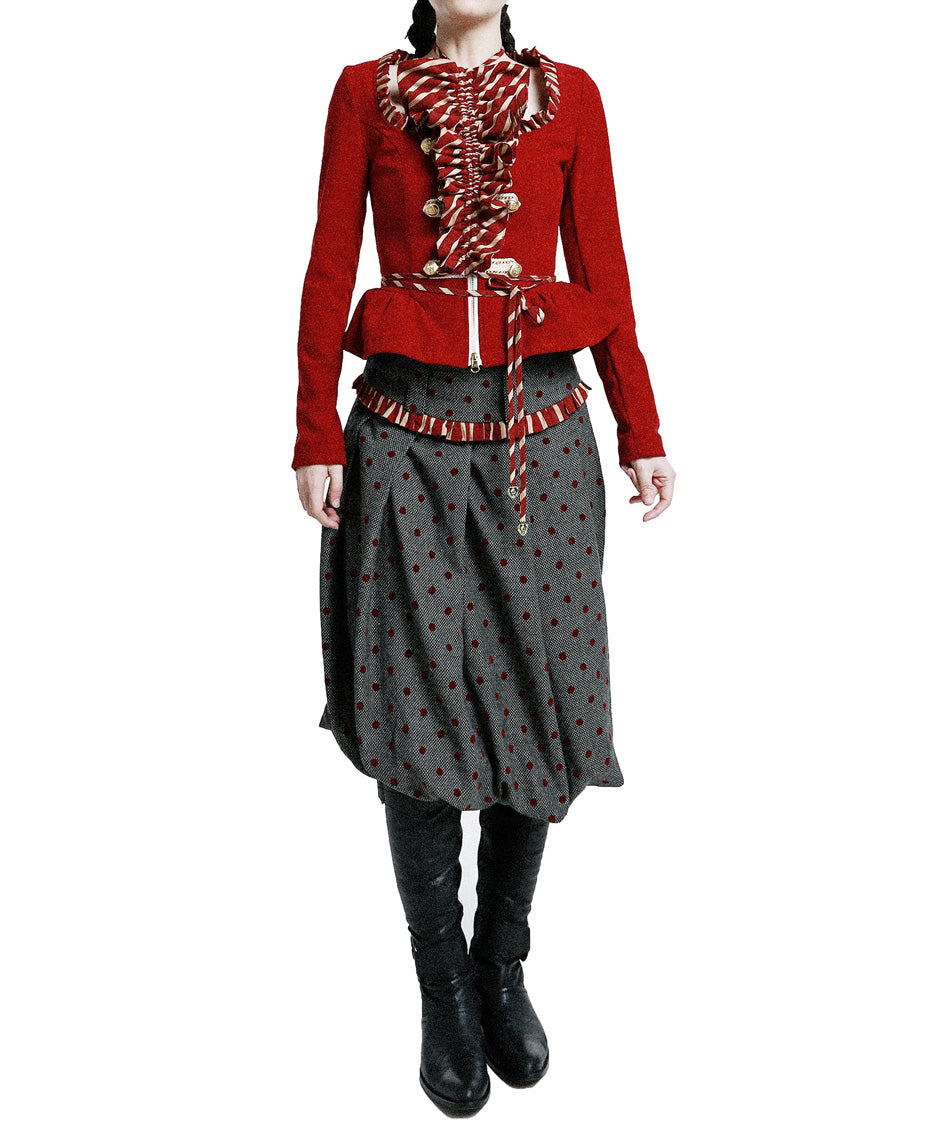 Scarlet Braid Jacket — Red — 4