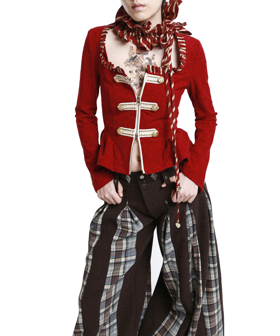 Scarlet Braid Jacket — Red — 11