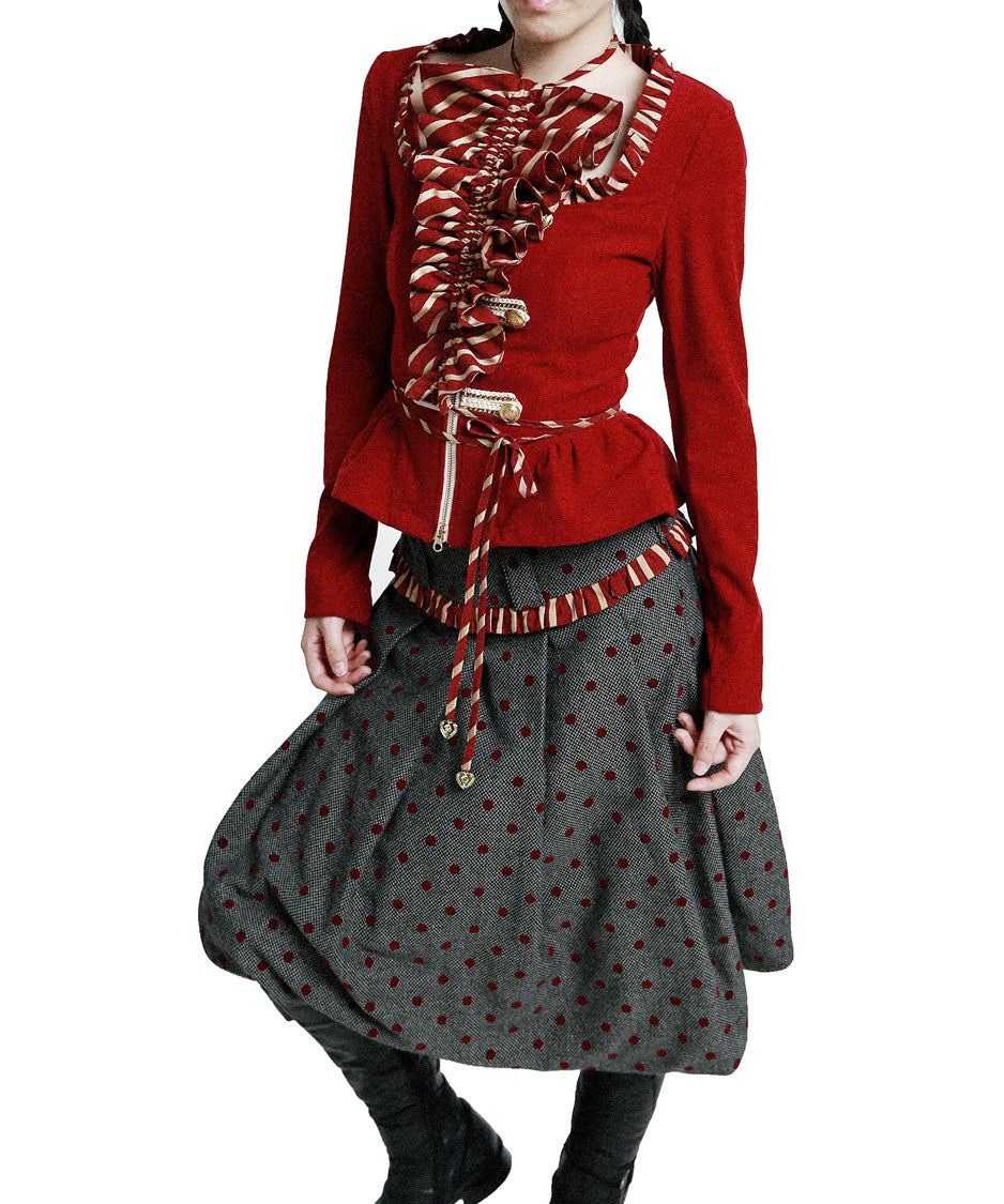 Scarlet Braid Jacket — Red — 13