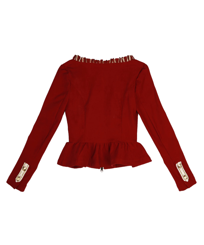 Scarlet Braid Jacket — Red — 15