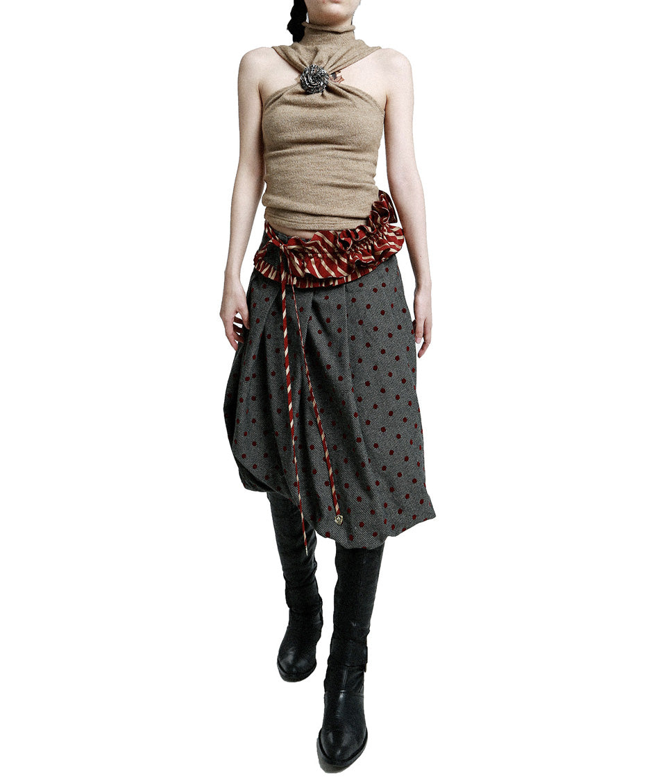Rose Gathered Top — Beige — 1