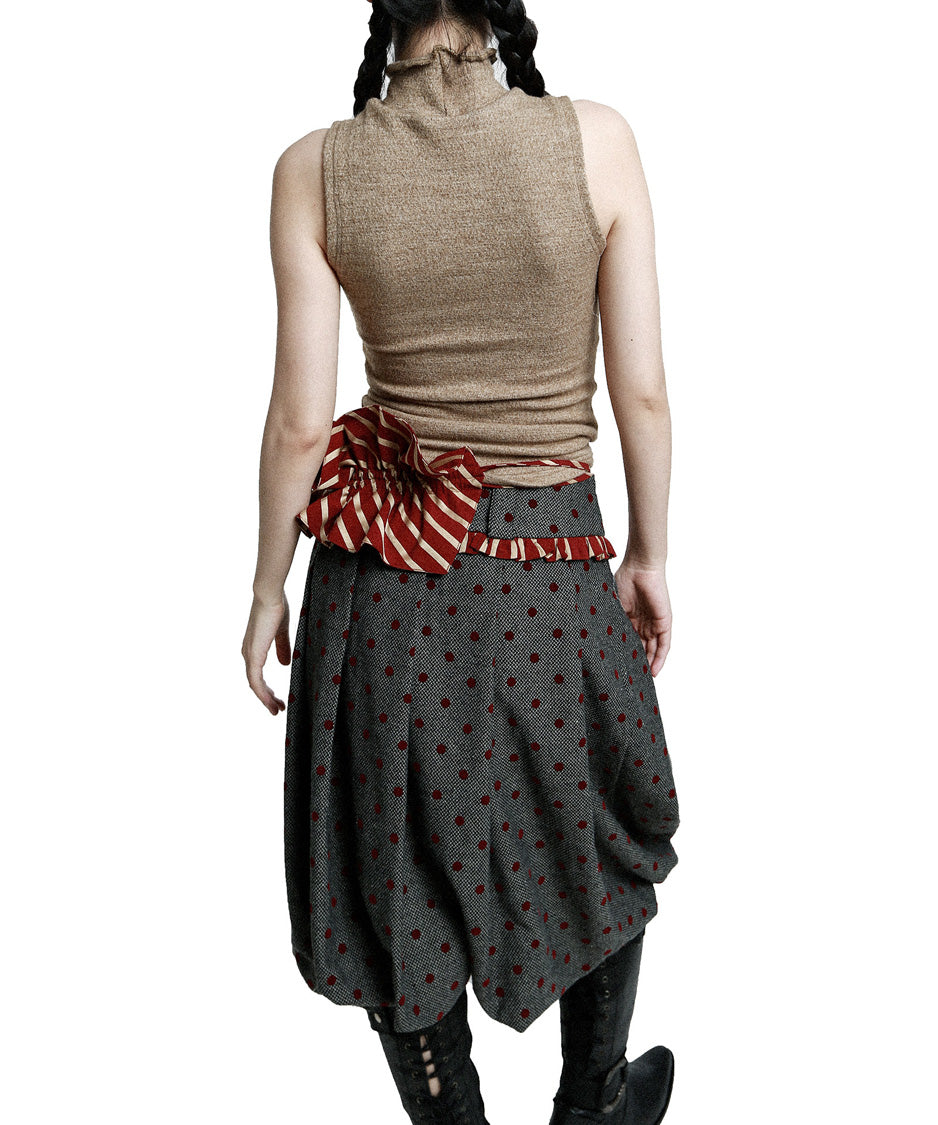 Rose Gathered Top — Beige — 8