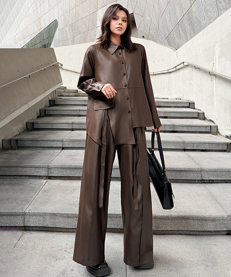 Flow Pocket  Blouse＆Pants Co-ord