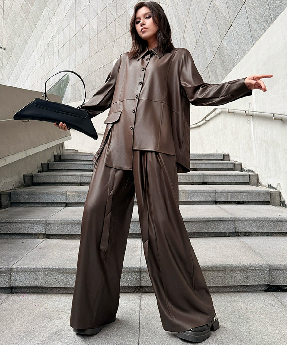 Flow Pocket  Blouse＆Pants Co-ord