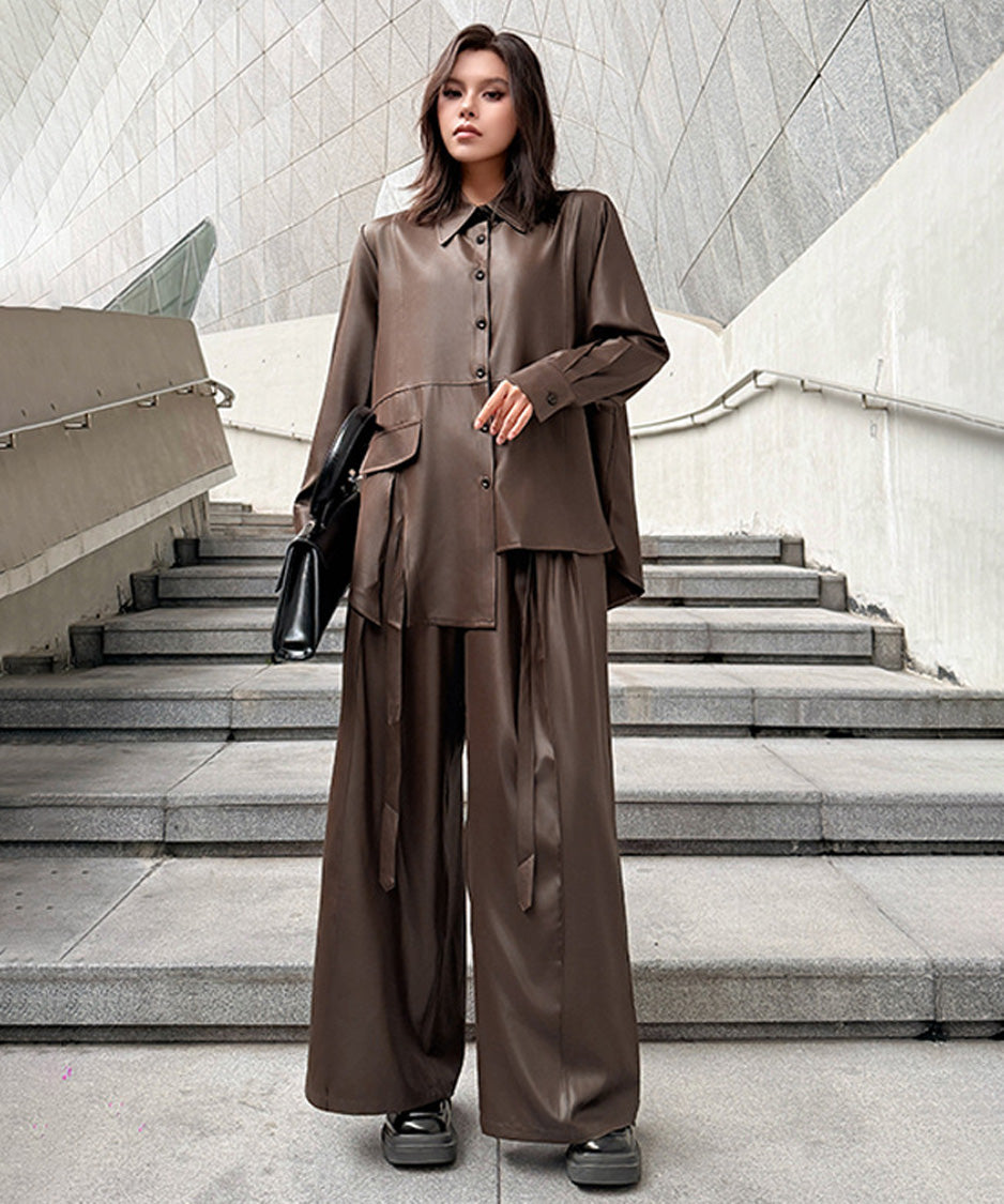 Flow Pocket  Blouse＆Pants Co-ord