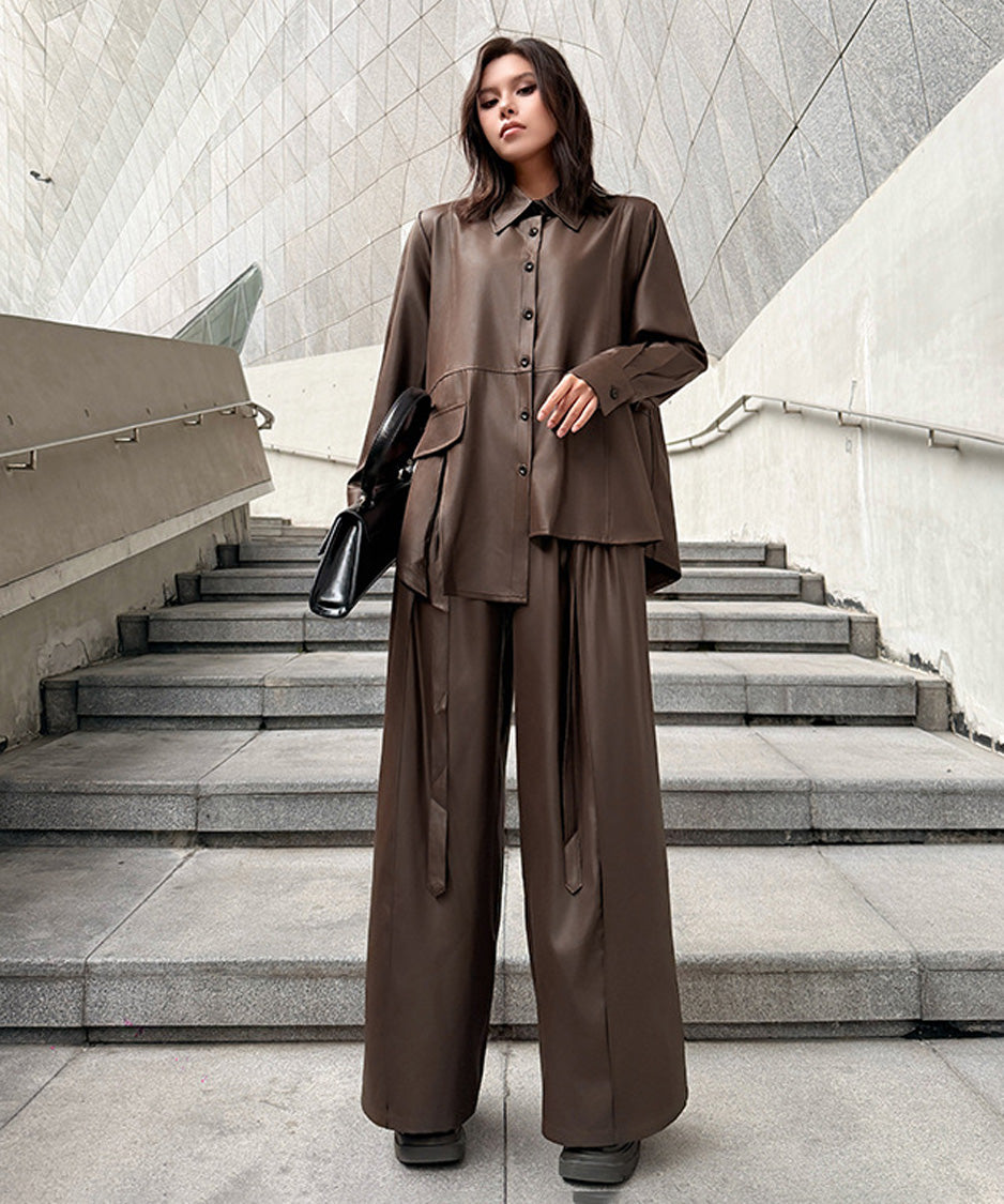 Flow Pocket  Blouse＆Pants Co-ord