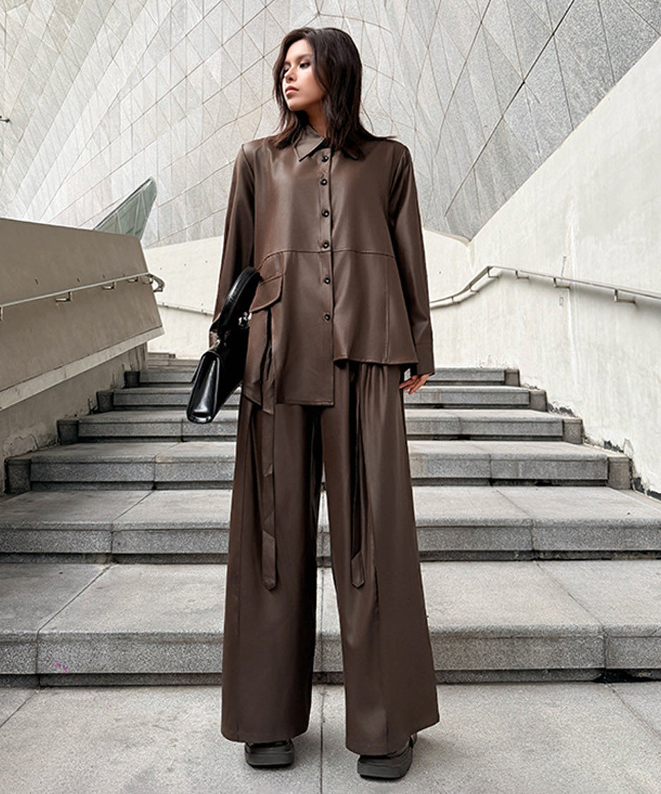 Flow Pocket  Blouse＆Pants Co-ord