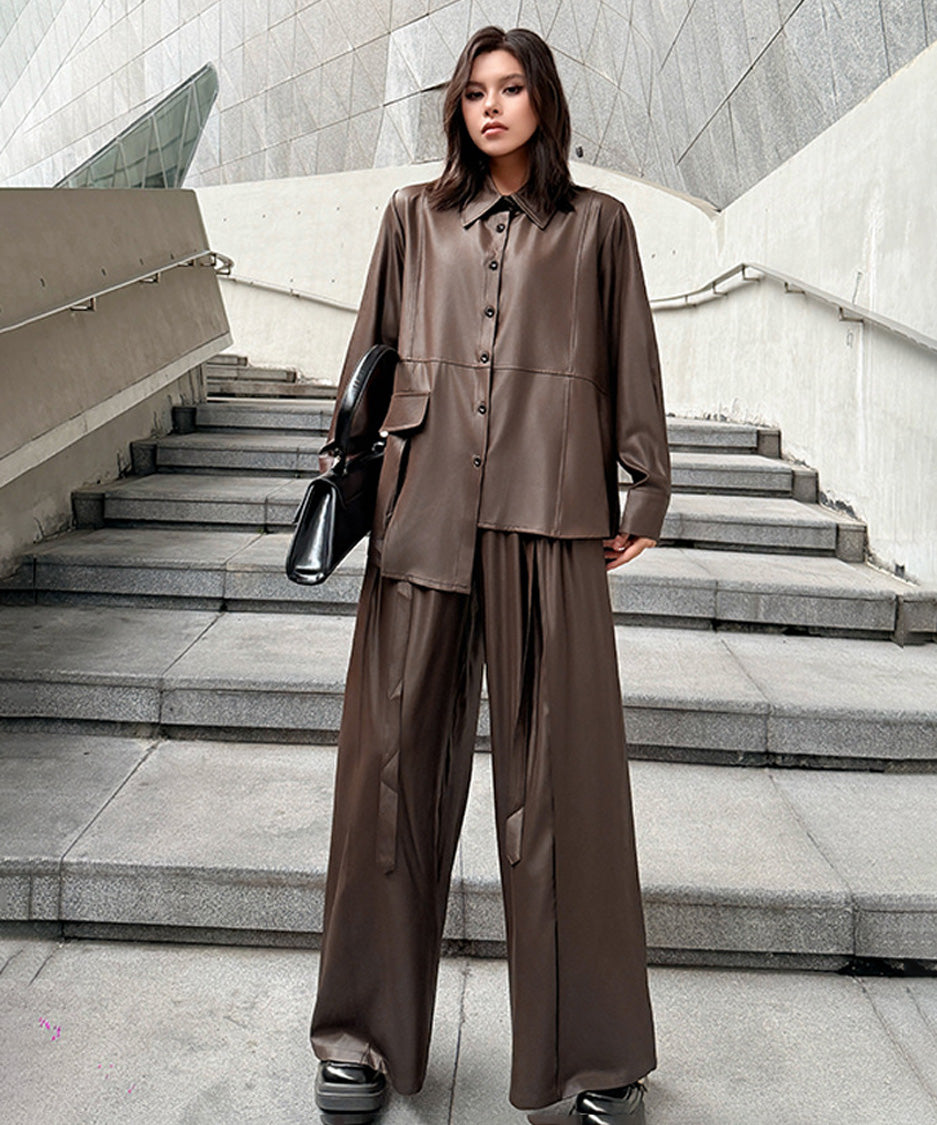 Flow Pocket  Blouse＆Pants Co-ord