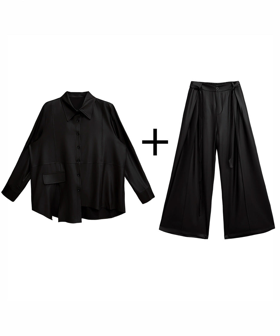Flow Pocket  Blouse＆Pants Co-ord