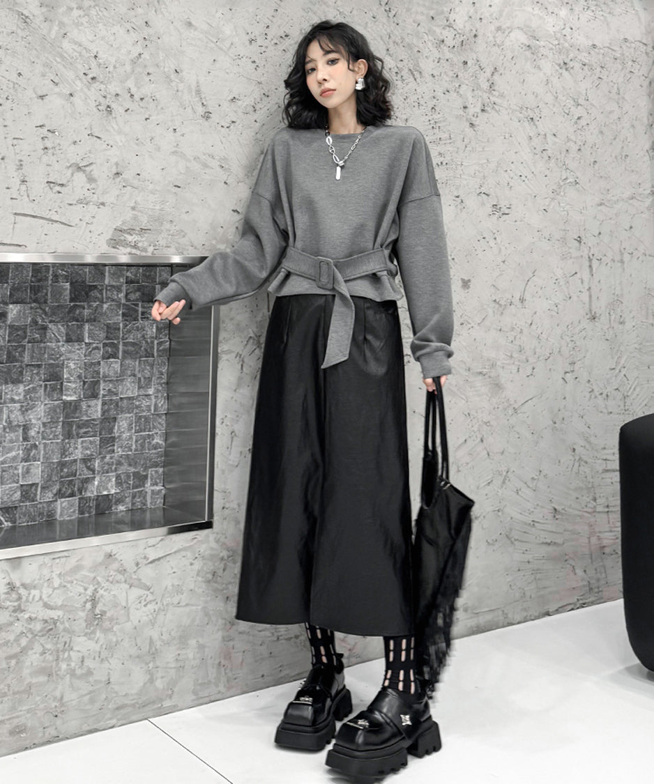 Belt Short Sweatshirt