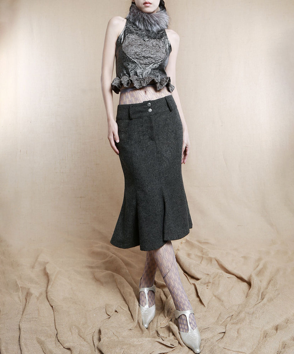 Heart Peplum Top &amp; Collar
