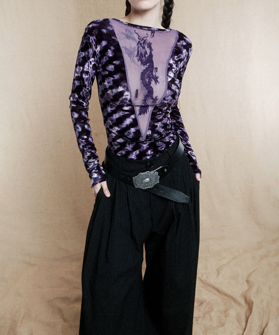 Beaded Low V-neck Hollow Jumpsuit