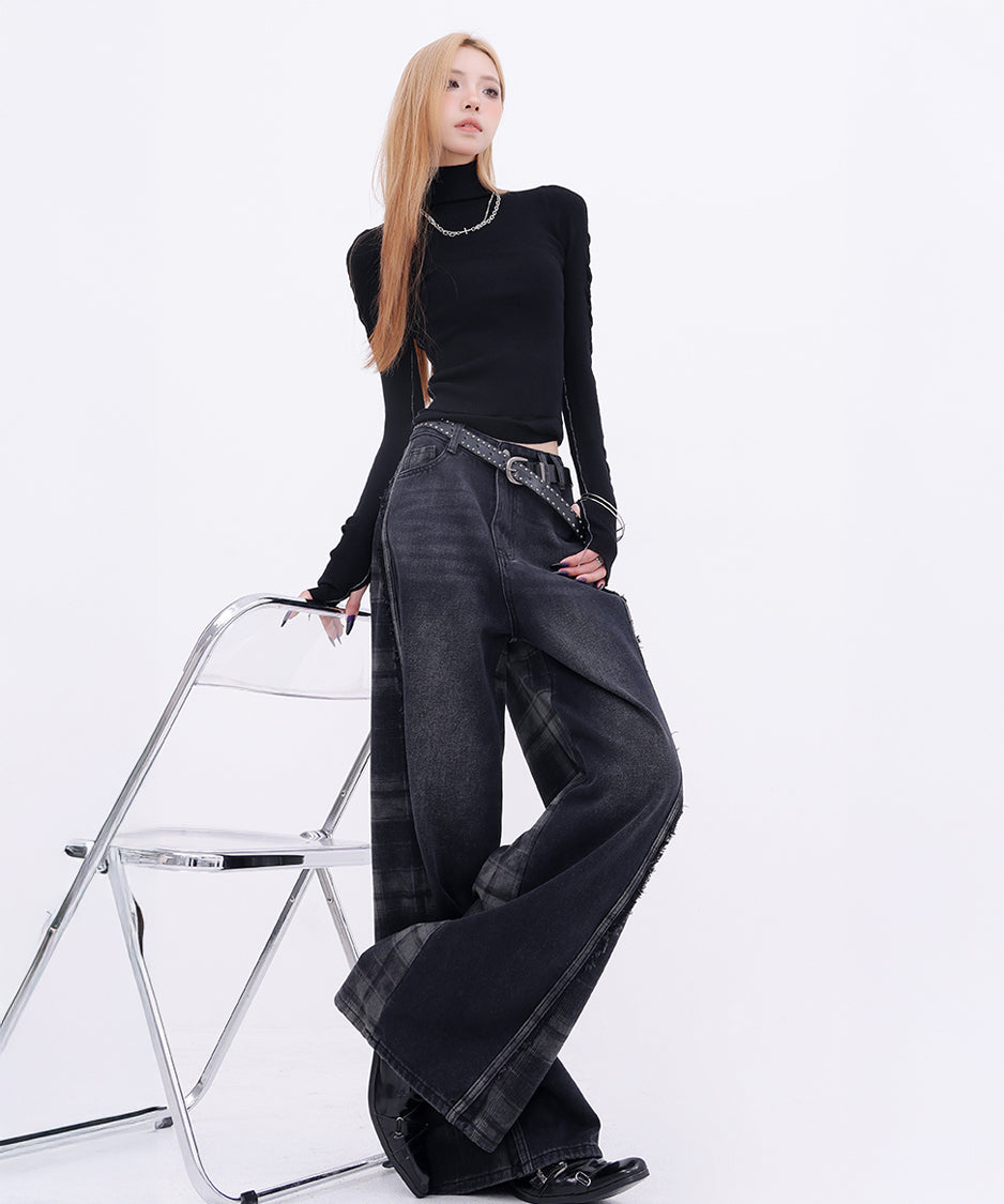 Plaid Switch Jeans