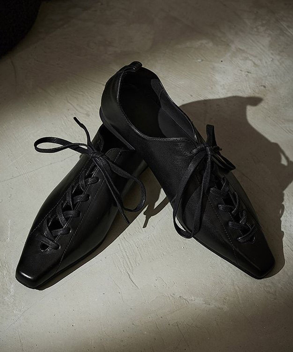 Lace Up Flat Shoes