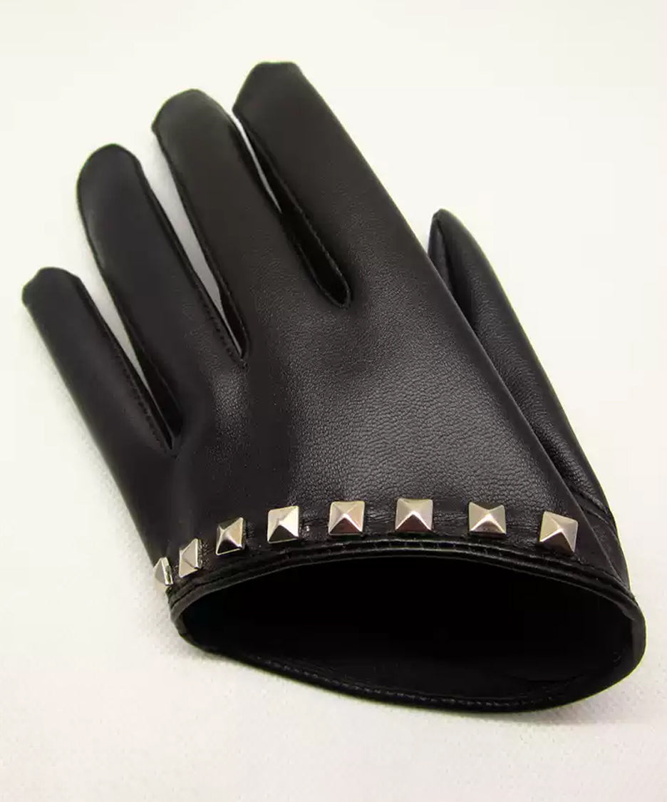Stud Half Gloves