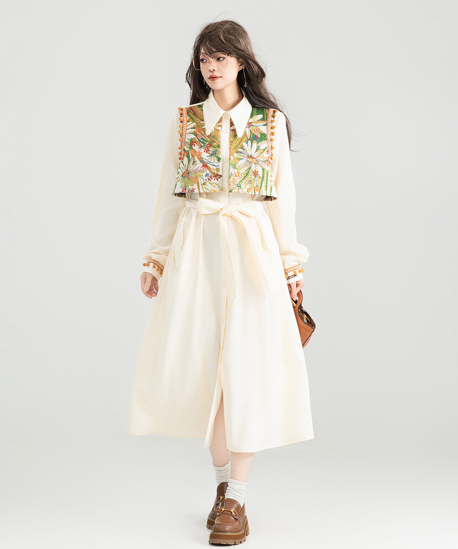 Jacquard Splicing Dress