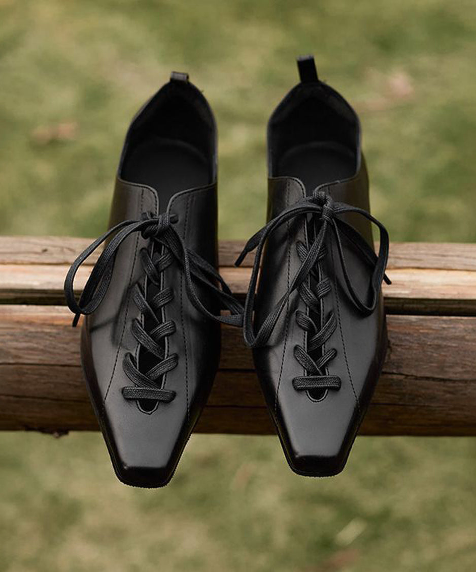 Lace Up Flat Shoes