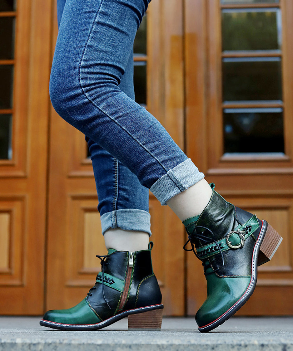 Faded Print Short Boots