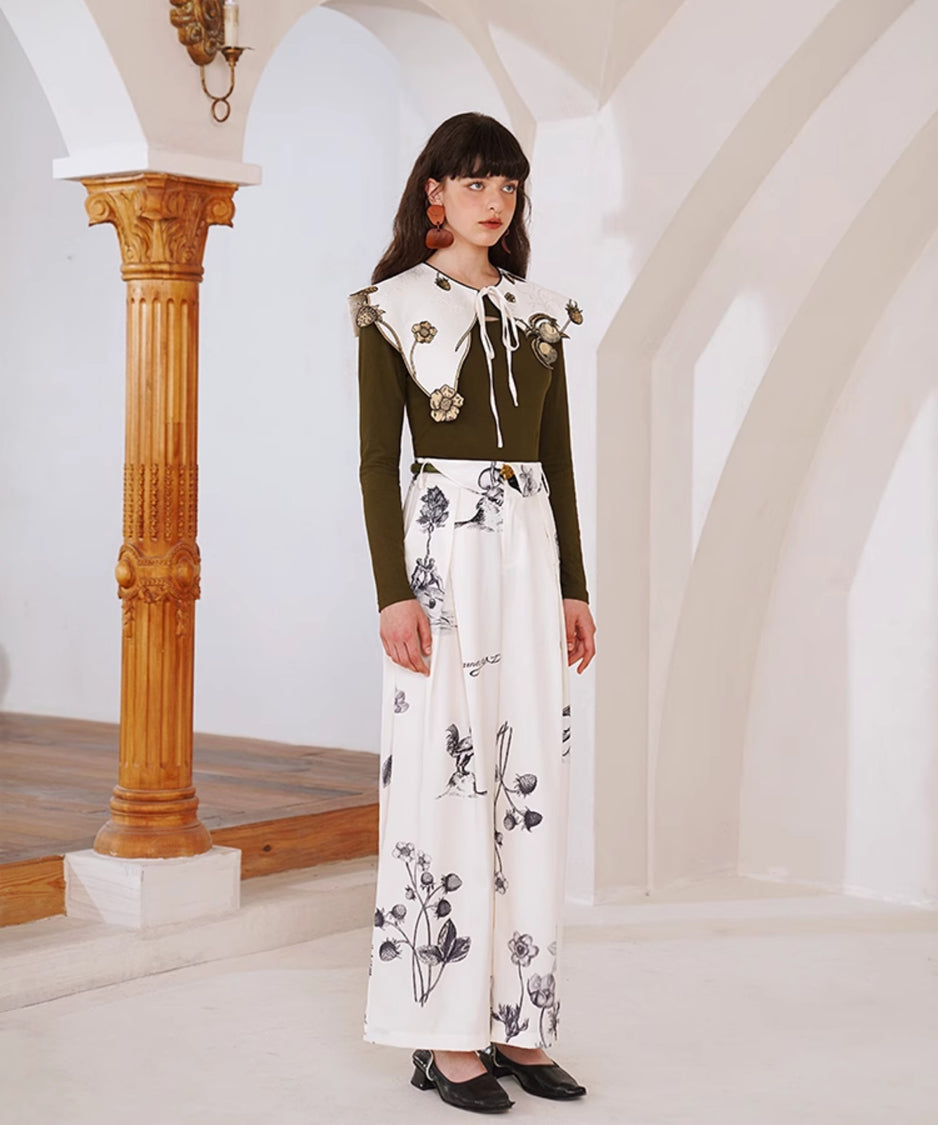 Botanical Embroidered Collar
