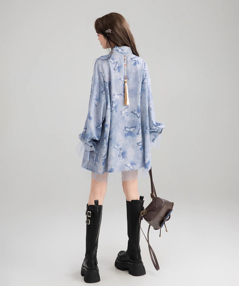 See-through Layered Blouse