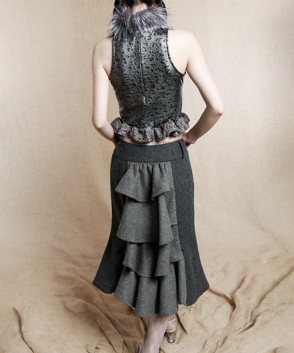 Heart Peplum Top &amp; Collar