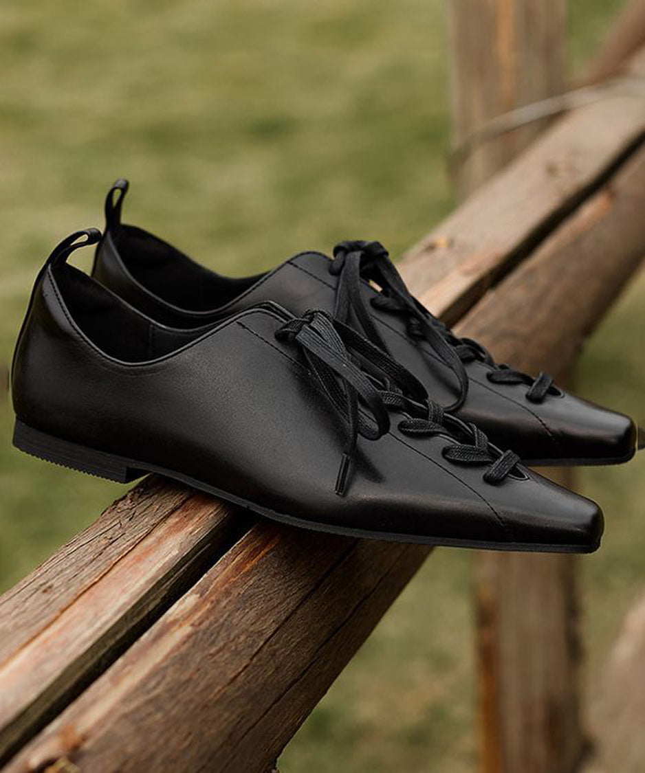 Lace Up Flat Shoes