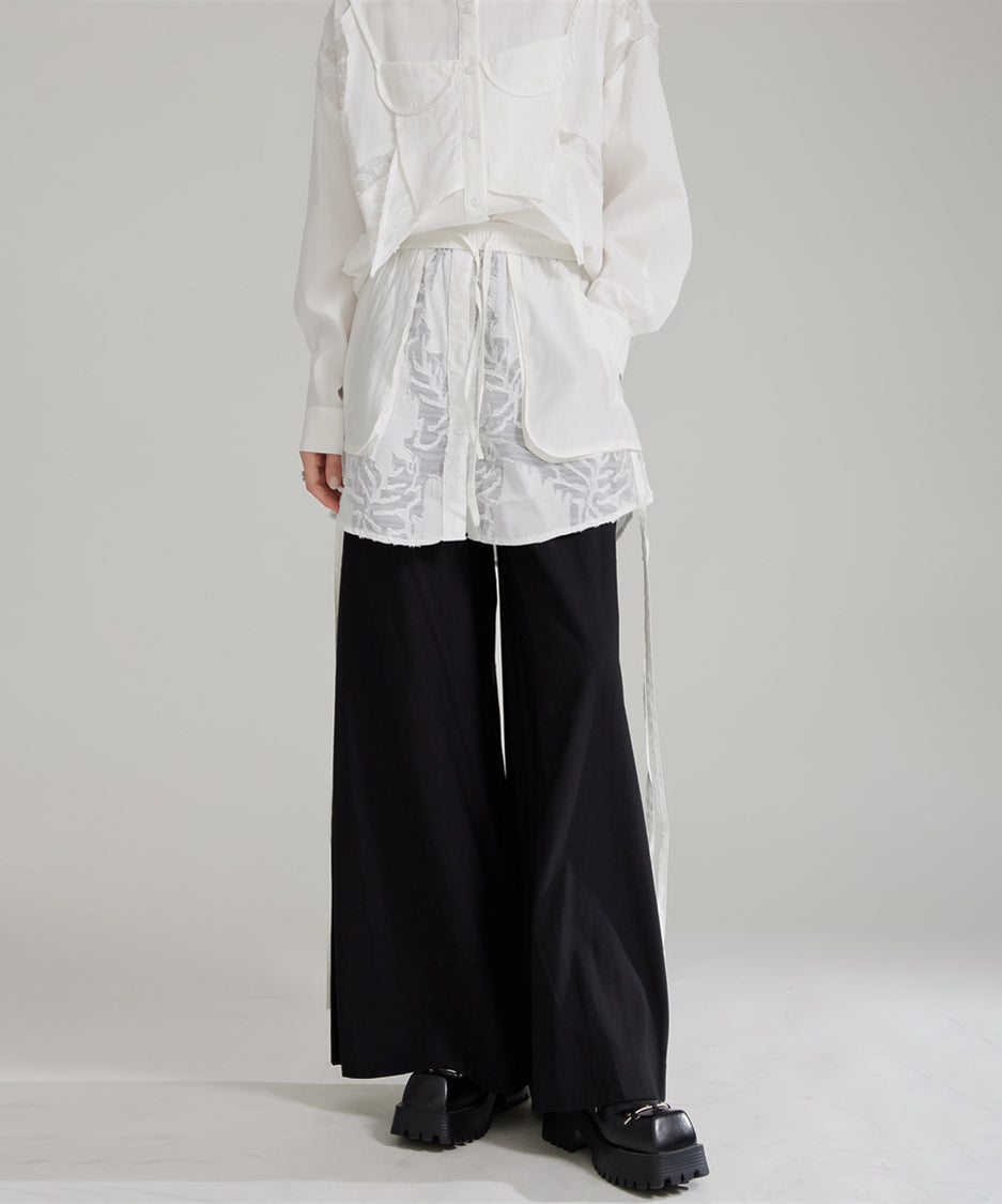 Splicing Lace Pants