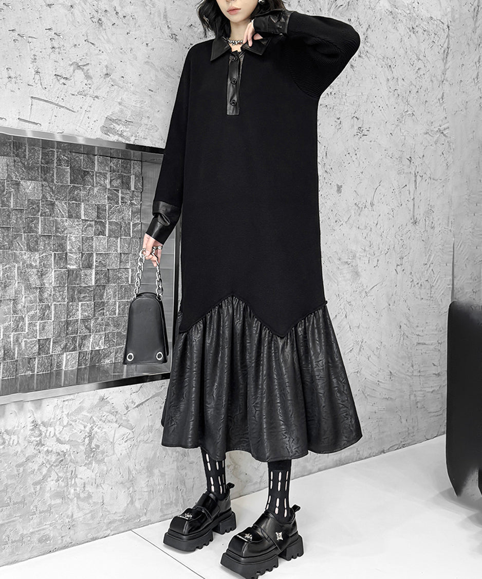 Low-switched Collar Dress