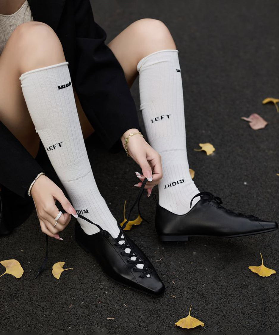 Lace Up Flat Shoes