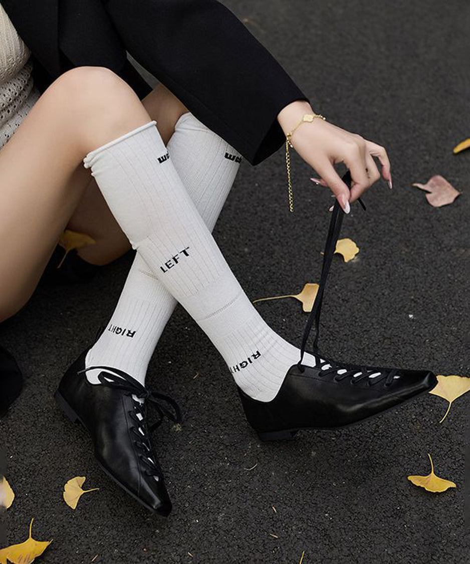 Lace Up Flat Shoes