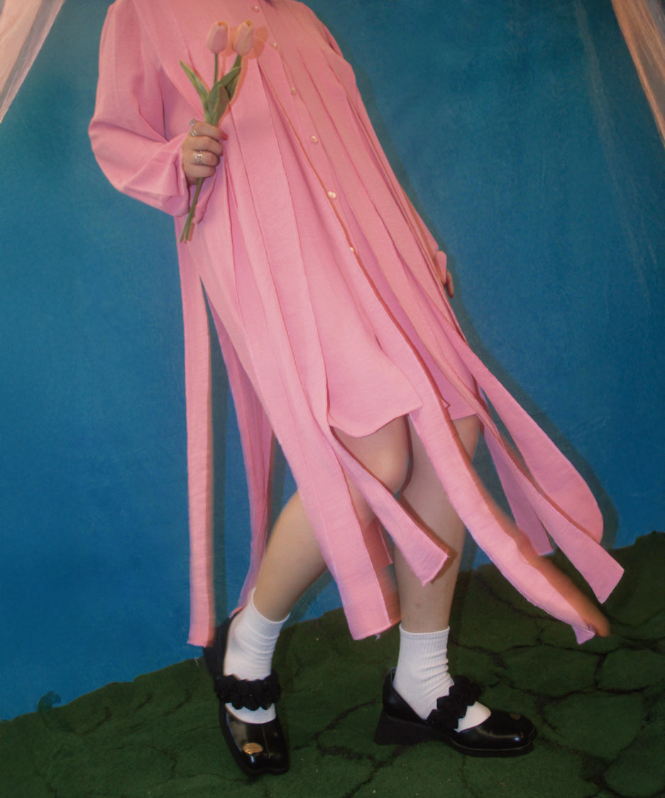 Klein Ribbon Shirt Dress