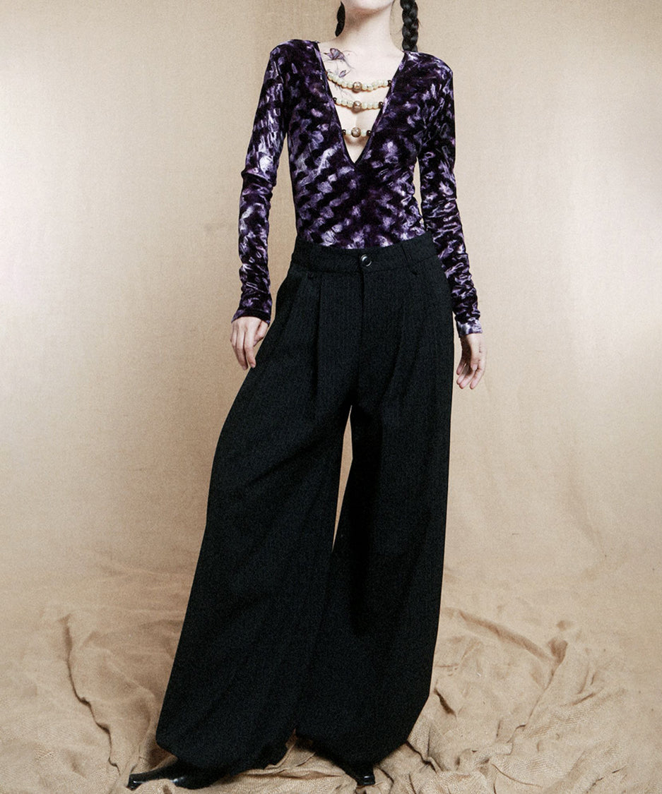 Beaded Low V-neck Hollow Jumpsuit