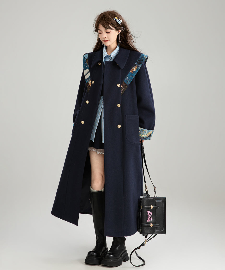 Jacquard Ribbon Cloud Shoulder Coat