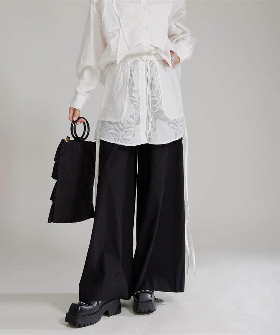 Splicing Lace Pants