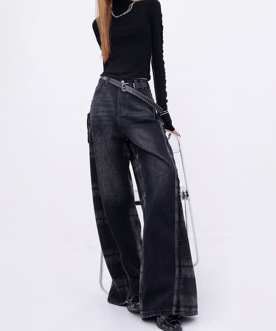 Plaid Switch Jeans