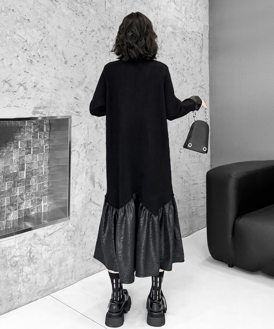 Low-switched Collar Dress