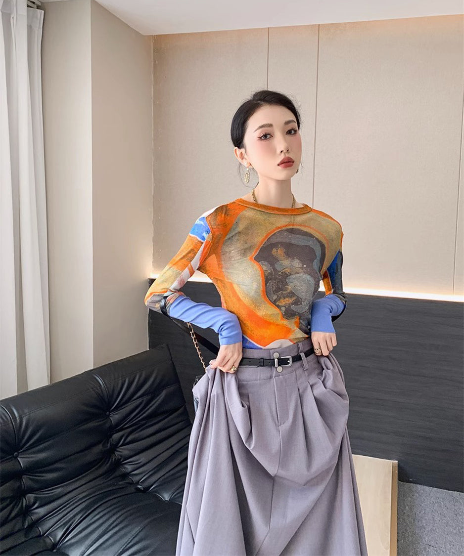 Graffiti Print Top