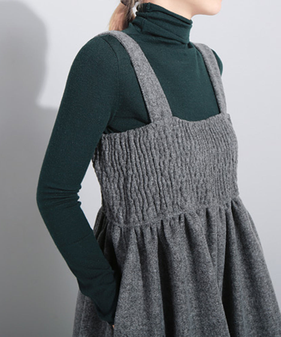 Shirring Chest Overalls