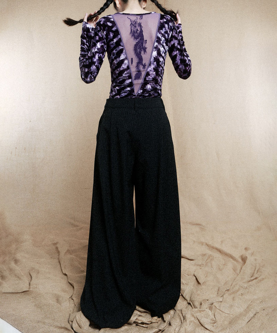 Beaded Low V-neck Hollow Jumpsuit