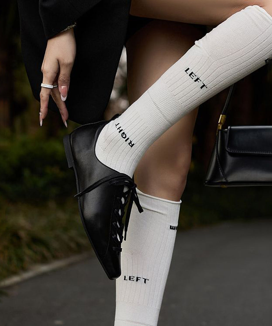 Lace Up Flat Shoes