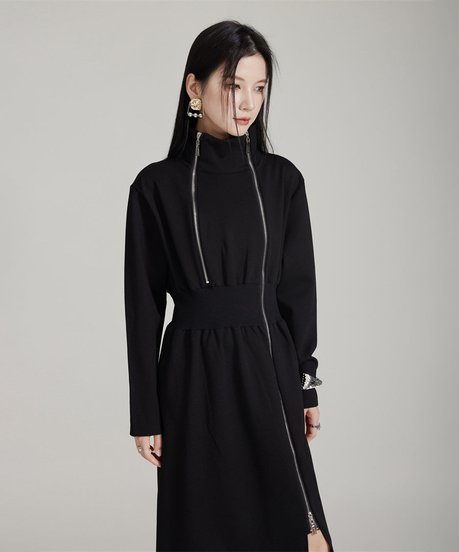 Double Zip Slit Dress
