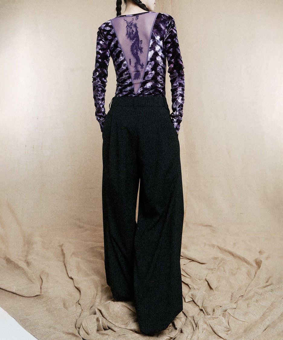 Beaded Low V-neck Hollow Jumpsuit