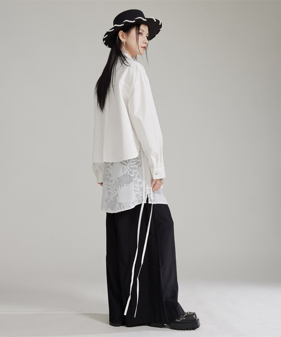 Splicing Lace Pants