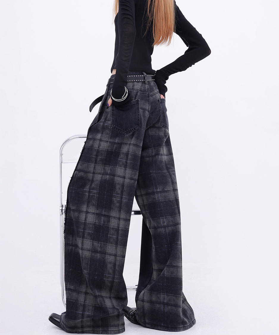 Plaid Switch Jeans