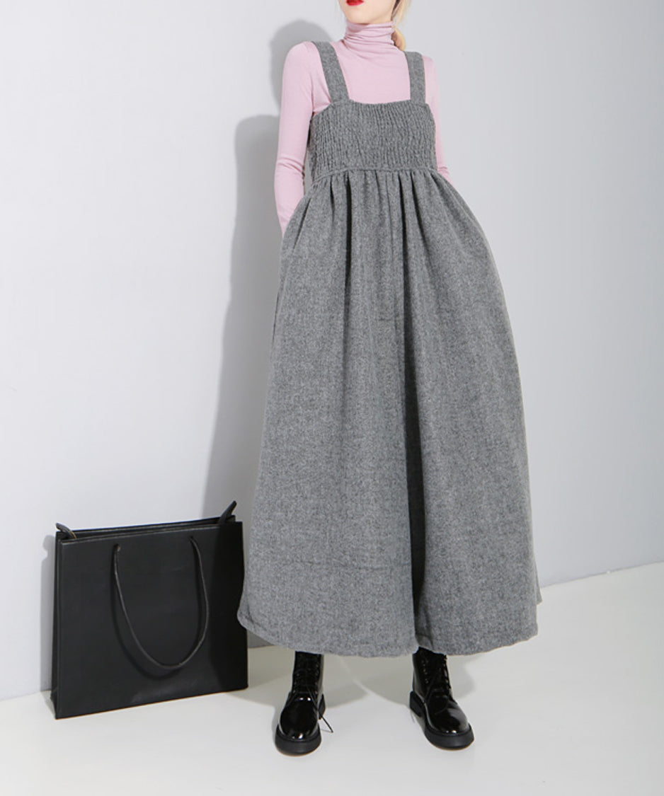 Shirring Chest Overalls