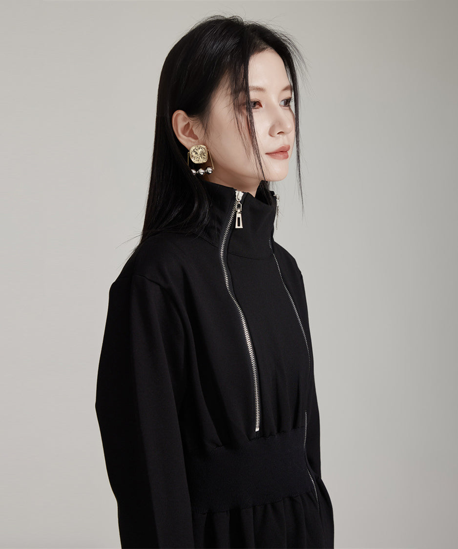 Double Zip Slit Dress