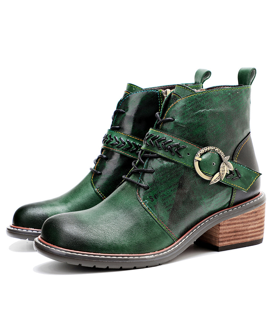 Faded Print Short Boots