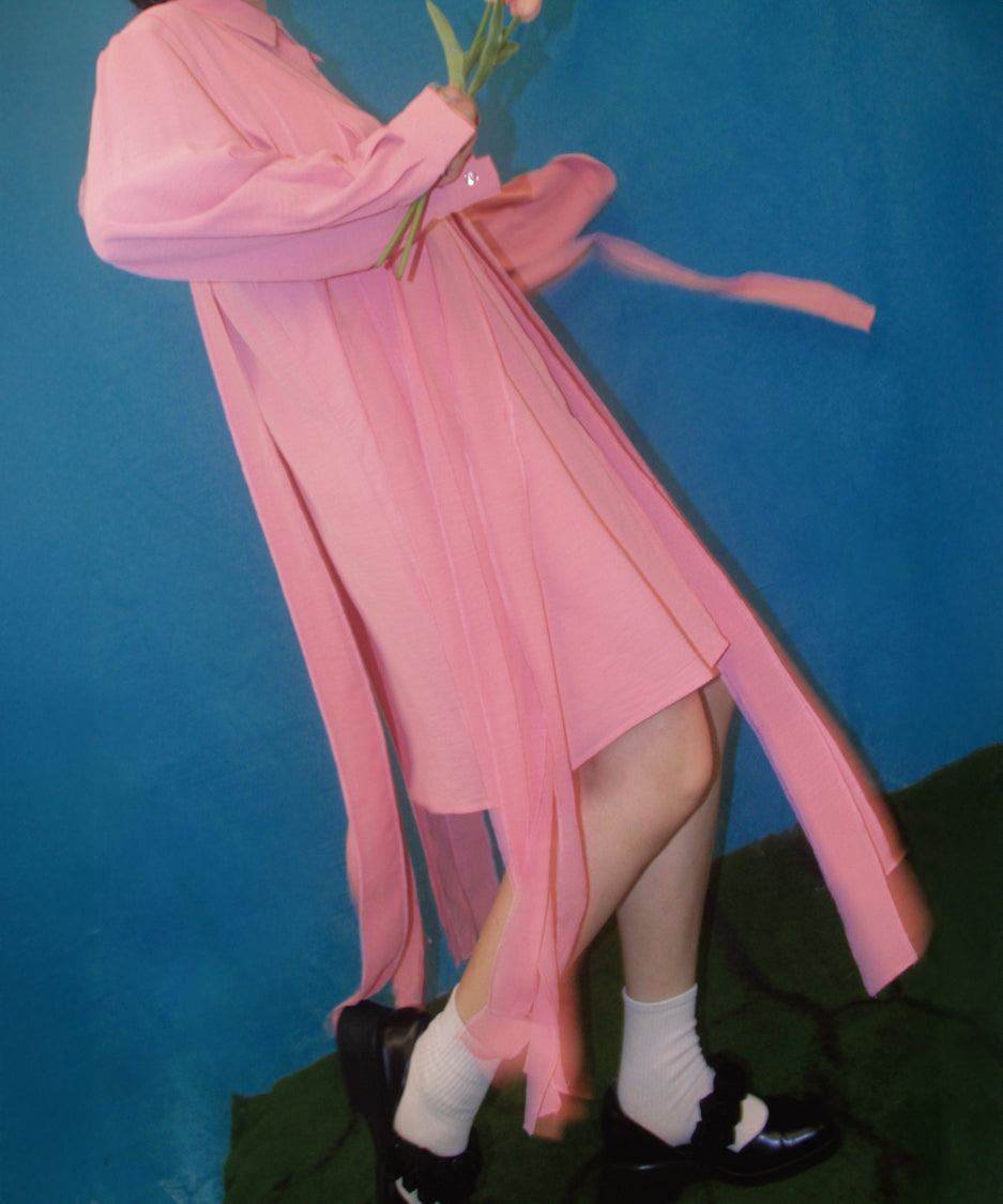 Klein Ribbon Shirt Dress