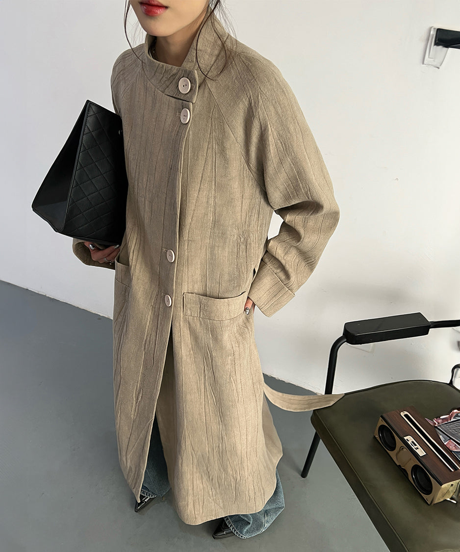 Stand Collar Thin Coat