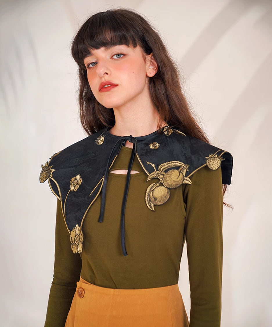 Botanical Embroidered Collar